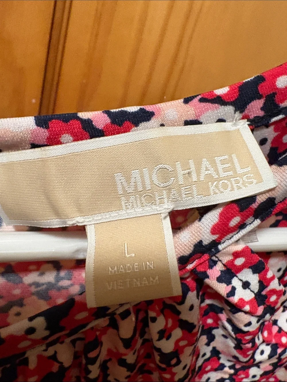 Michael Kors Pink Floral Cap-Sleeve Midi Dress